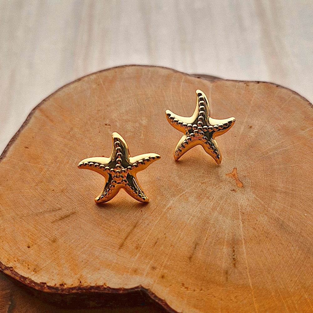 Starfish Gold Stud Earrings