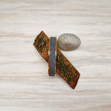 Stingray Leather Gold Cuff