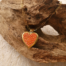 Stingray Leather Heart Locket