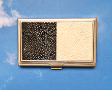 Stingray Leather Stainless Steel Card Case