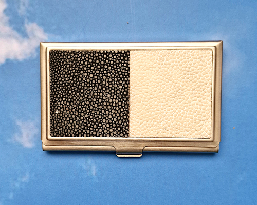 Stingray Leather Stainless Steel Card Case