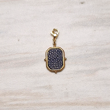 Stingray Leather Milligrain Bezel Charm