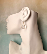 Teardrop Clear Glass Single Drop Hook Earrings