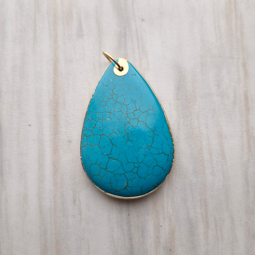 Large Teardrop Turquoise Pendant