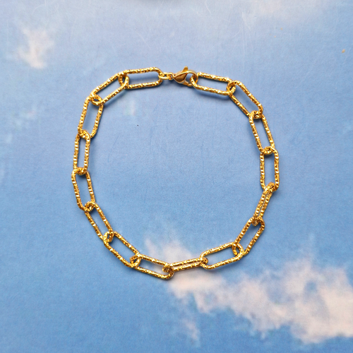 Textured Paperclip Bracelet Chain