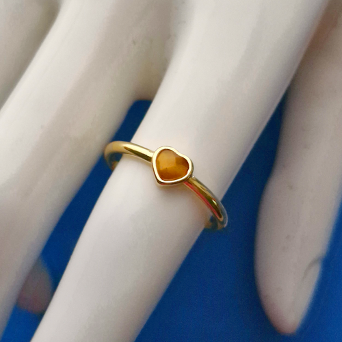 Solitaire Heart Ring