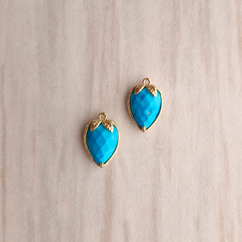 Gemstone Strawberries Single Drop Earrings