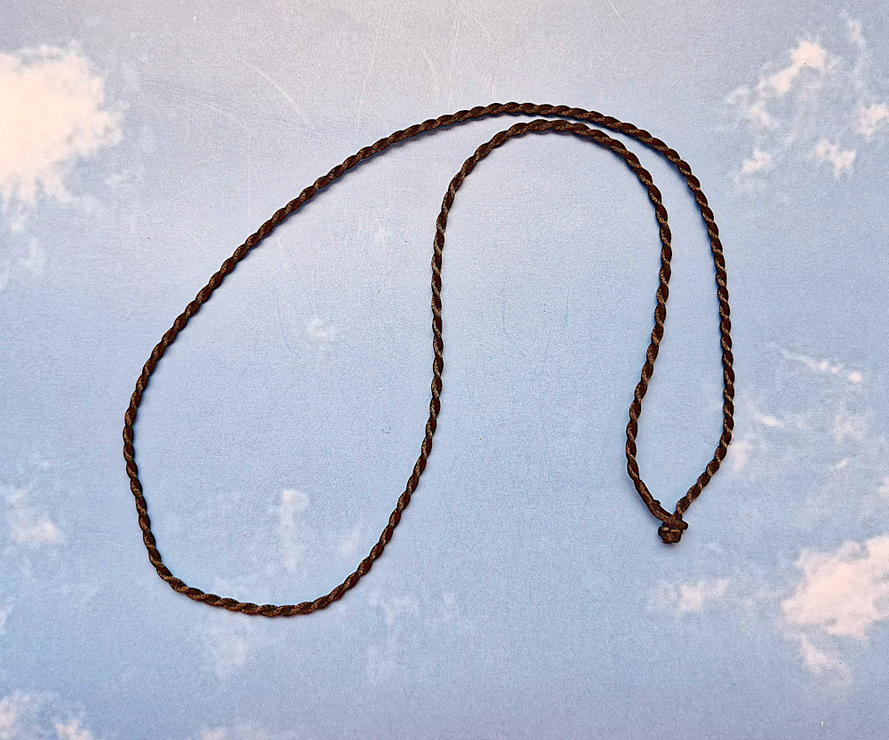 Twisted Black Cotton Necklace Cord