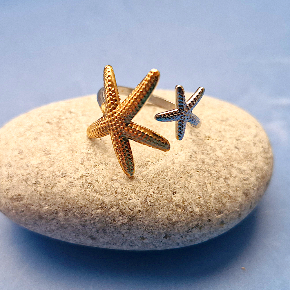 Two Tone Starfish Ring