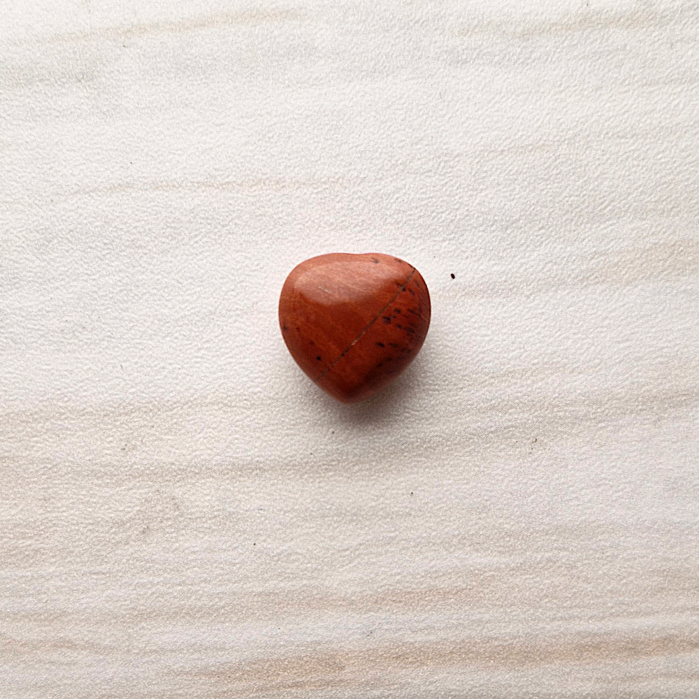 Unset Red Jasper Heart Cabochon