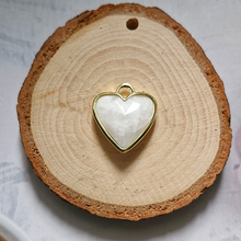 Rim Set Heart Gemstone Charm