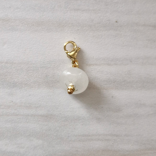 White Jade Bead Charm