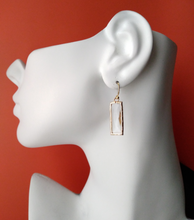 White Quartz Single Drop Hook Earrings