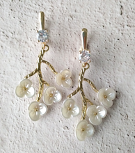 White Quillwort Flower Earrings