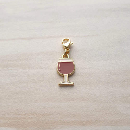 Glass of Wine Charm