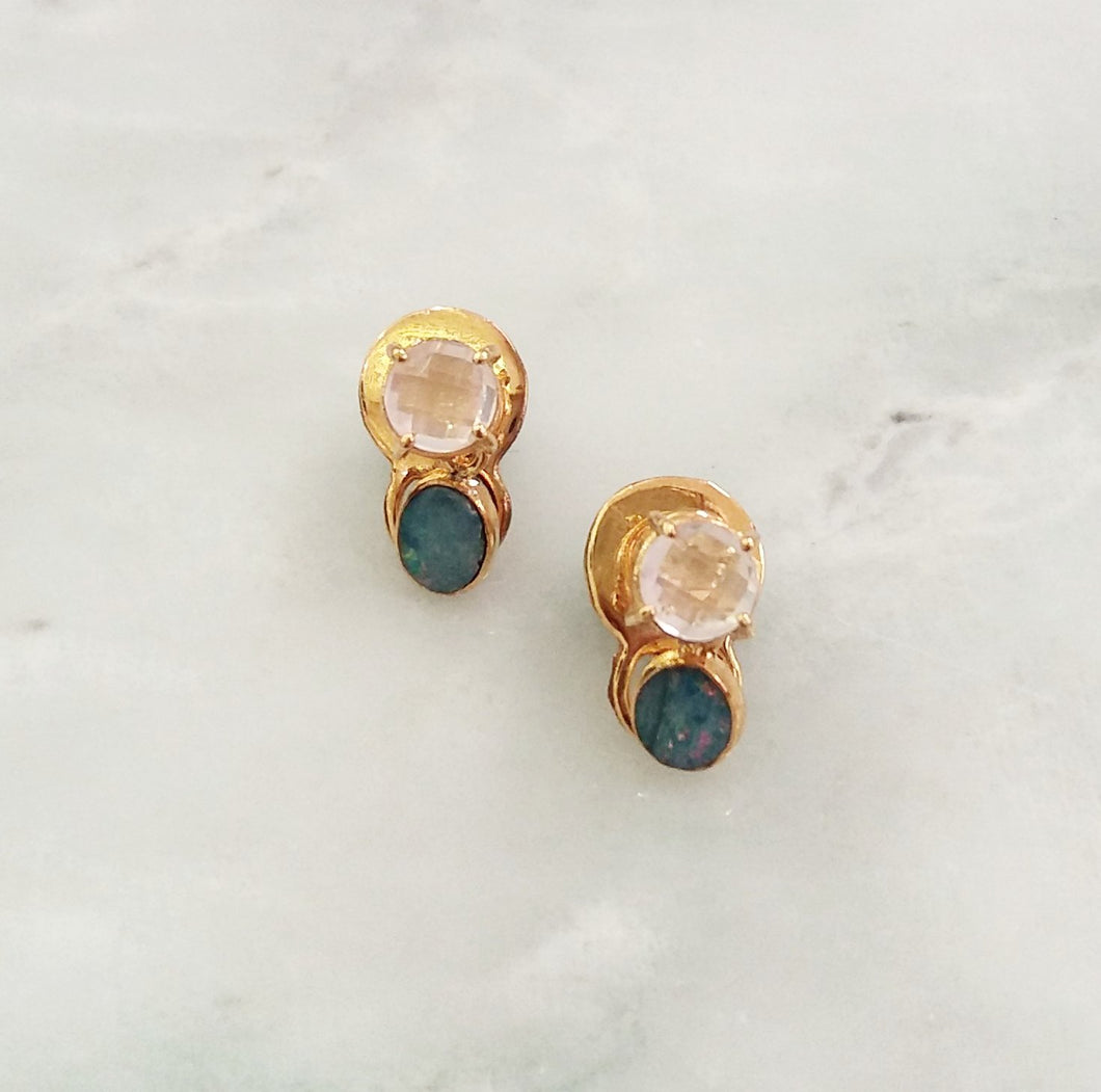 Rose Quartz & Opal Separates Earrings