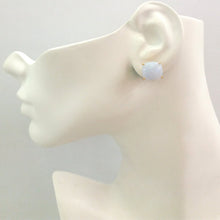 Blue Lace Agate Stud with Peridot, Blue Topaz and Clear Quartz Twinset Earrings