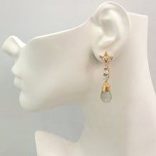 Lemon Quartz and Amethyst Stud with White Topaz, Blue Topaz and Green Amethyst Twinset Earrings