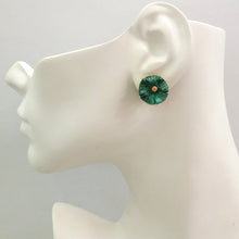 Carved Flower Malachite with Citrine Stud wit Rhodolite Garnet and Green Agate on a Carved Lily Carnelian Twinset Earrings