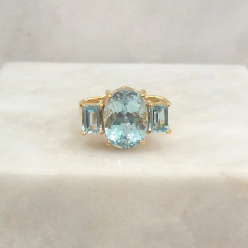 Blue Topaz Cocktail Ring
