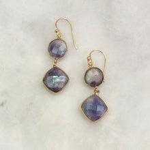 Blue Sapphire Double Drop Earrings