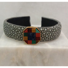 Stingray Cuffs with Gemstones Inlay Accents (15mm width)
