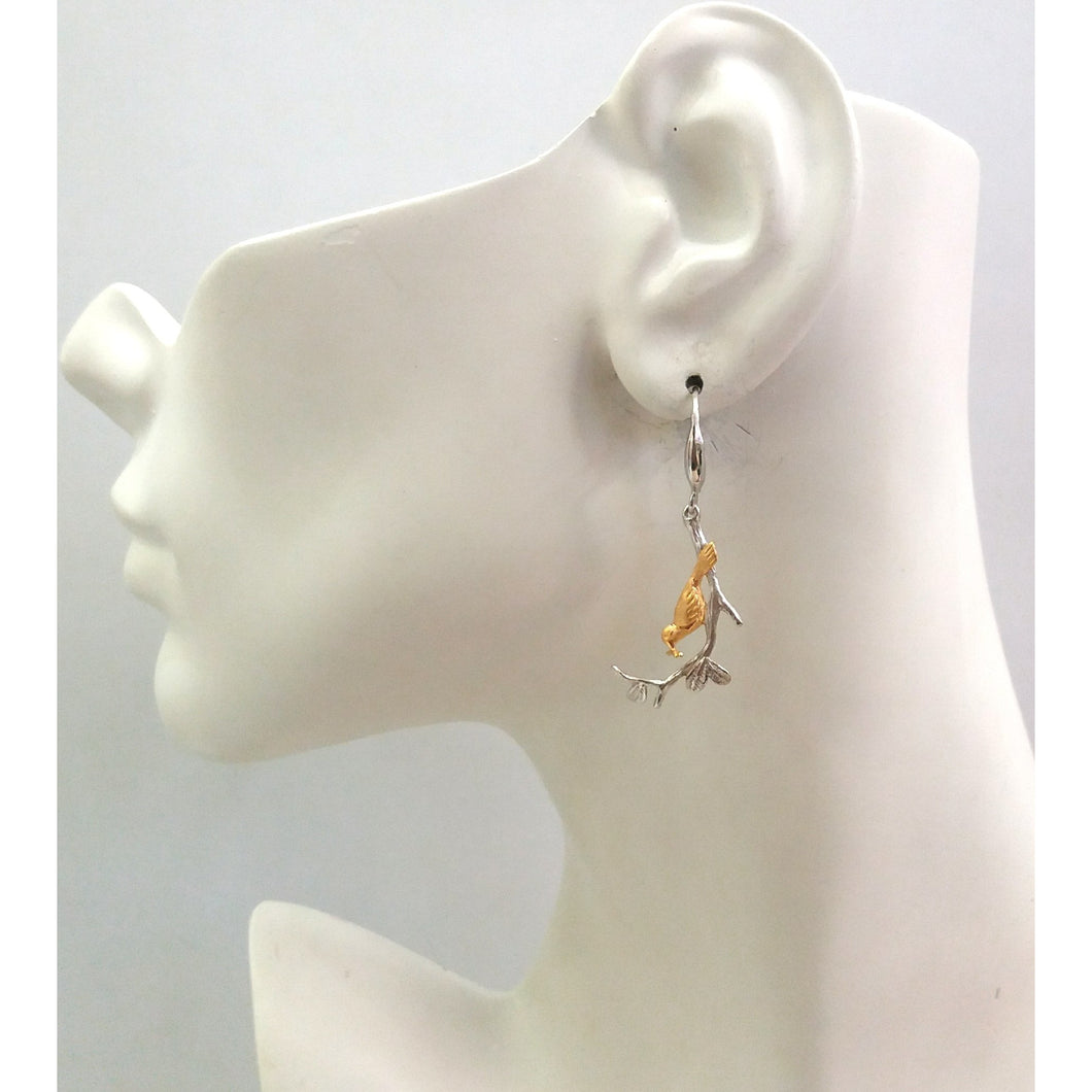 Ibon on Branches Two-tone Earrings