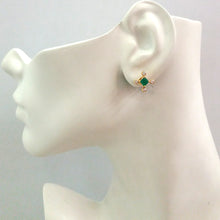 White Topaz and Green Agate Stud with White Topaz, Green Agate and South Sea Pearl Detachable Twinset Earrings