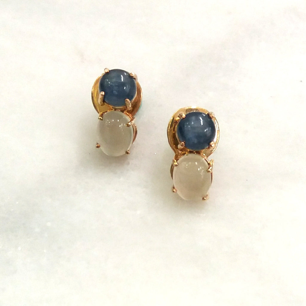 Kyanite and Prehnite Separates Earrings
