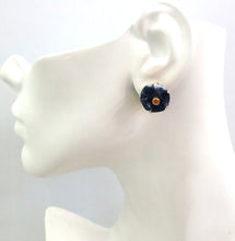 Citrine on a Carved Sodalite Stud and White Agate Detchable Twinset Earrings