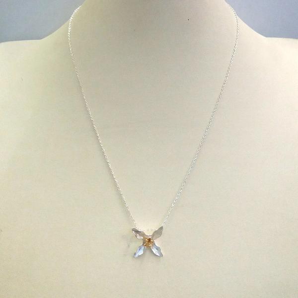 Two-tone Orchid Flower Single Pendant