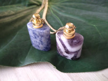 Chevron Amethyst Square Essential Oil Bottle Pendant