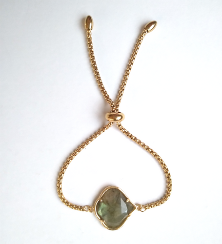 Alhambra cut Labradorite Jeweled Slider Bracelet
