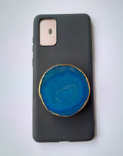 Blue Agate Geode Phone Grip
