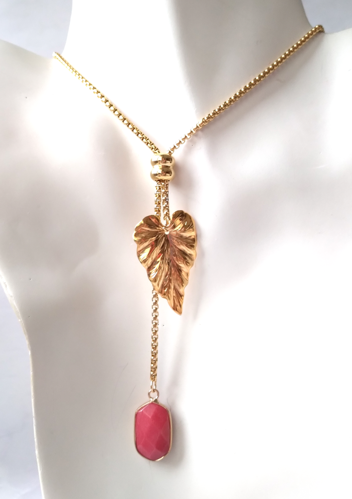anthurium pendant Anthurium with Red Jade Slider Necklace – Alchemista