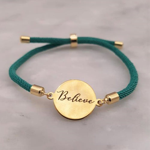 Andi Believe Slider Bracelet