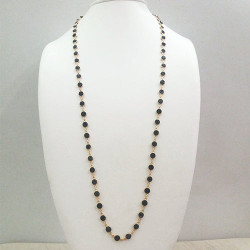 Black Agate Druzy Geode Jeweled Chain Necklace