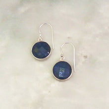 Blue Sapphire Single Drop Hook Earrings