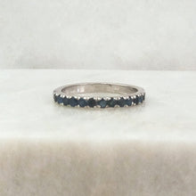 Blue Sapphire Half Eternity Ring