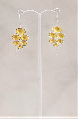 Bubbles 2 Tone Flower Earrings