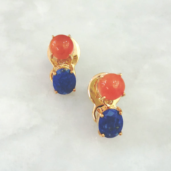 Carnelian & Lapiz Lazuli Separates Earrings
