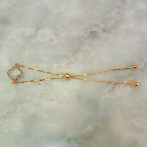 Clear Quartz Jeweled Bracelet