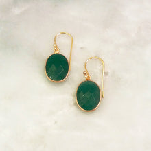 Emerald Single Drop Hook Earrings