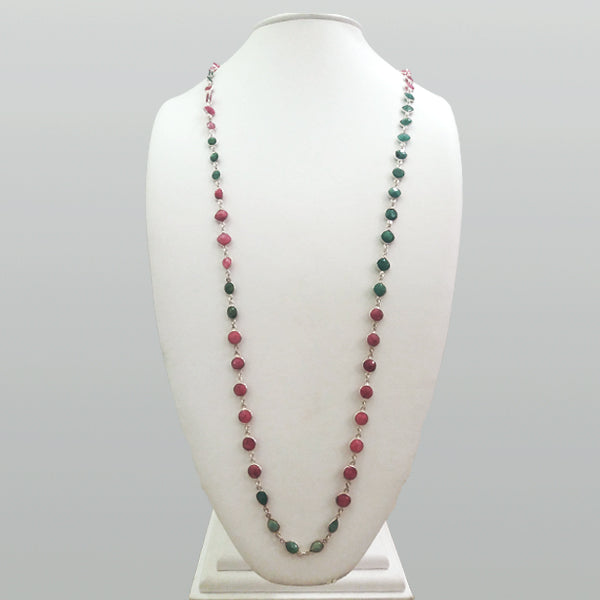 Emerald and Ruby Jeweled Chain Necklace
