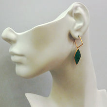 Emerald Loop Drop Earrings