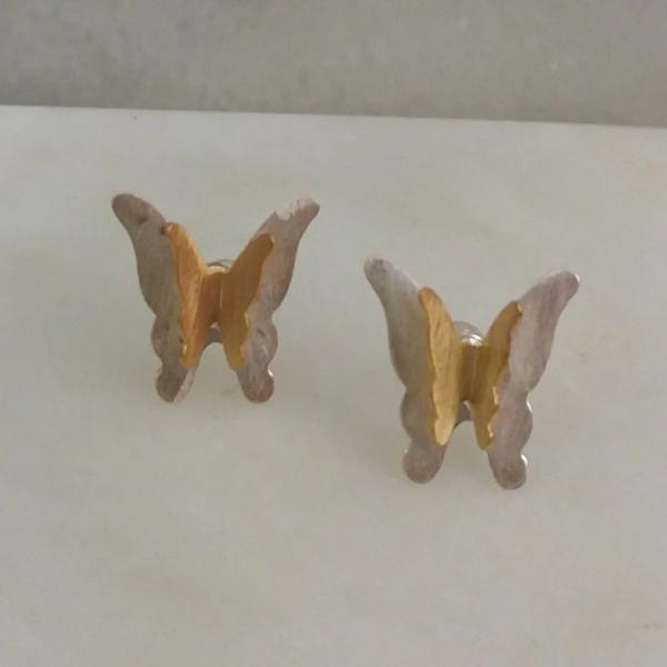 2 Butterflies Stud Earrings