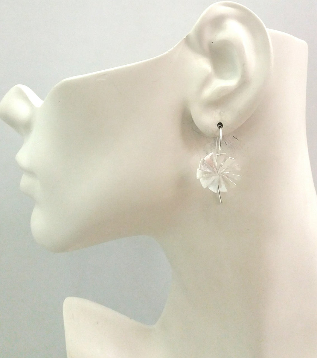 Pinwheel Flower Drop Earrings