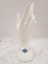 Blue Agate Jeweled Slider Bracelet