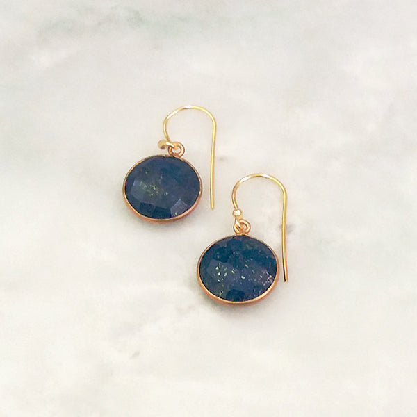 Lapiz Lazuli Single Drop Hook Earrings
