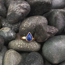 Lapiz Lazuli Maxi Hammered Ring